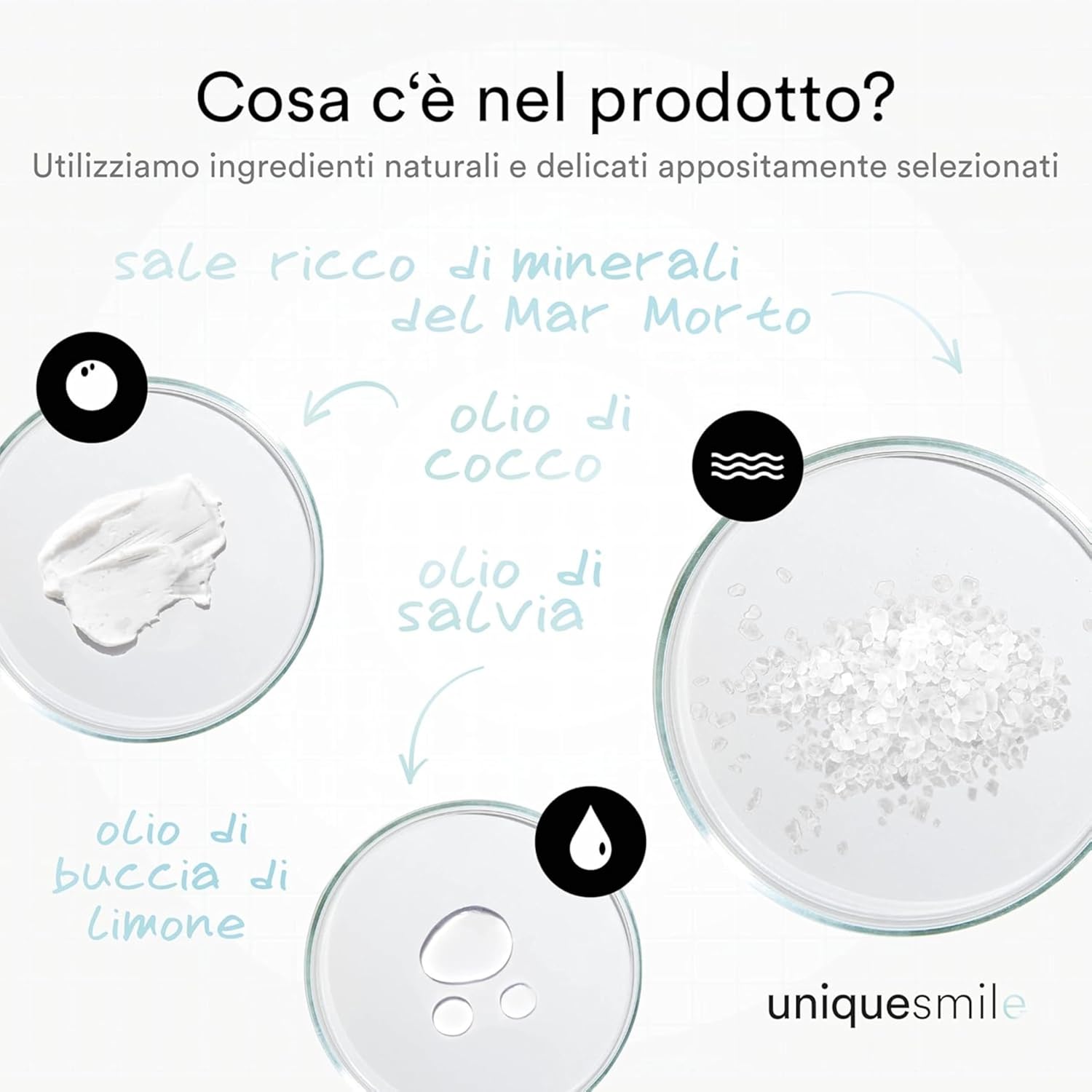 Detalle de Uniquesmile Strisce sbiancanti — sbiancamento denti senza perossido, 100 giorni di prova, set da 40 pezzi