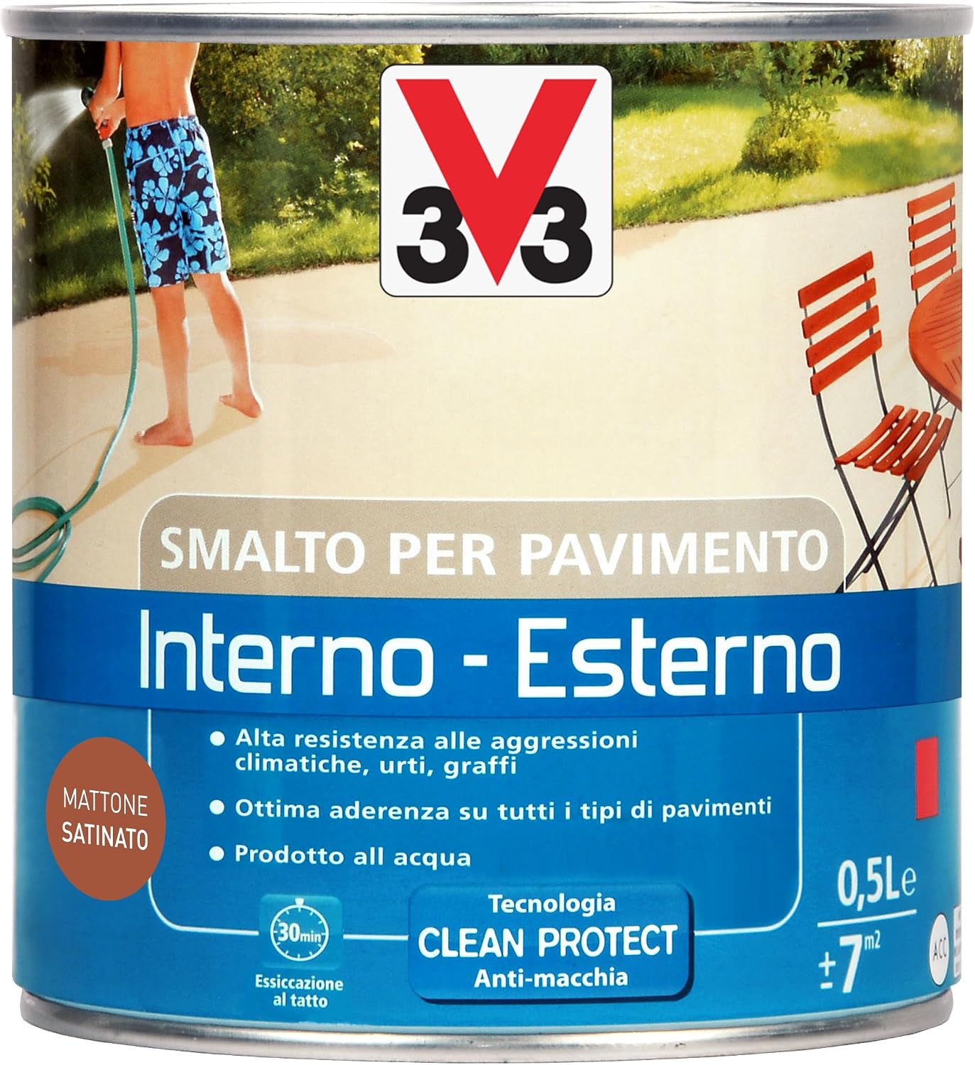 Detalle de V33 smalto per pavimenti da 0.5 L mattone