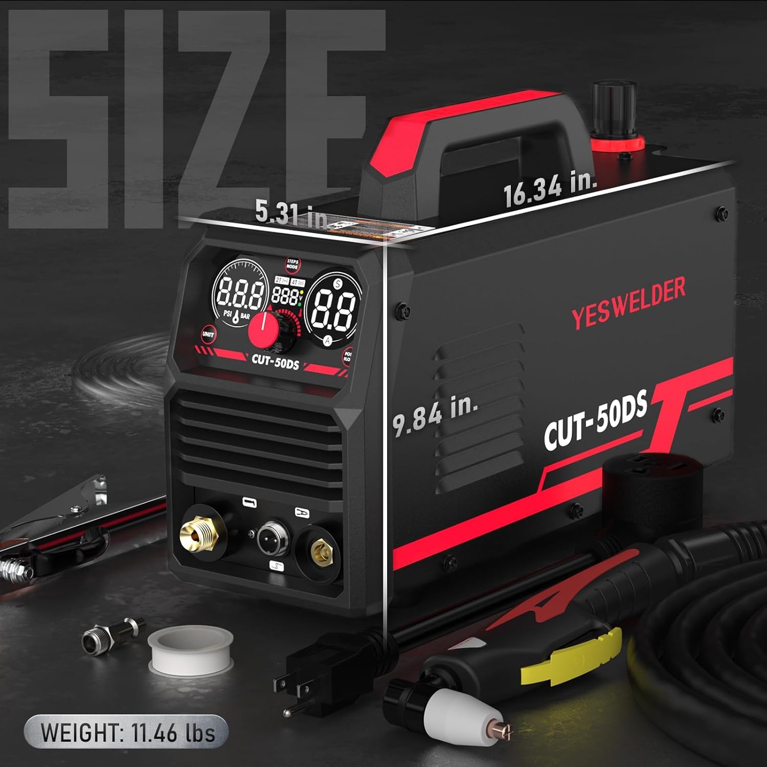 Thumbnail 2 de YESWELDER CUT-50DS Plasma Cutter (50Amp) with Digital Display, Dual Voltage 110/220V