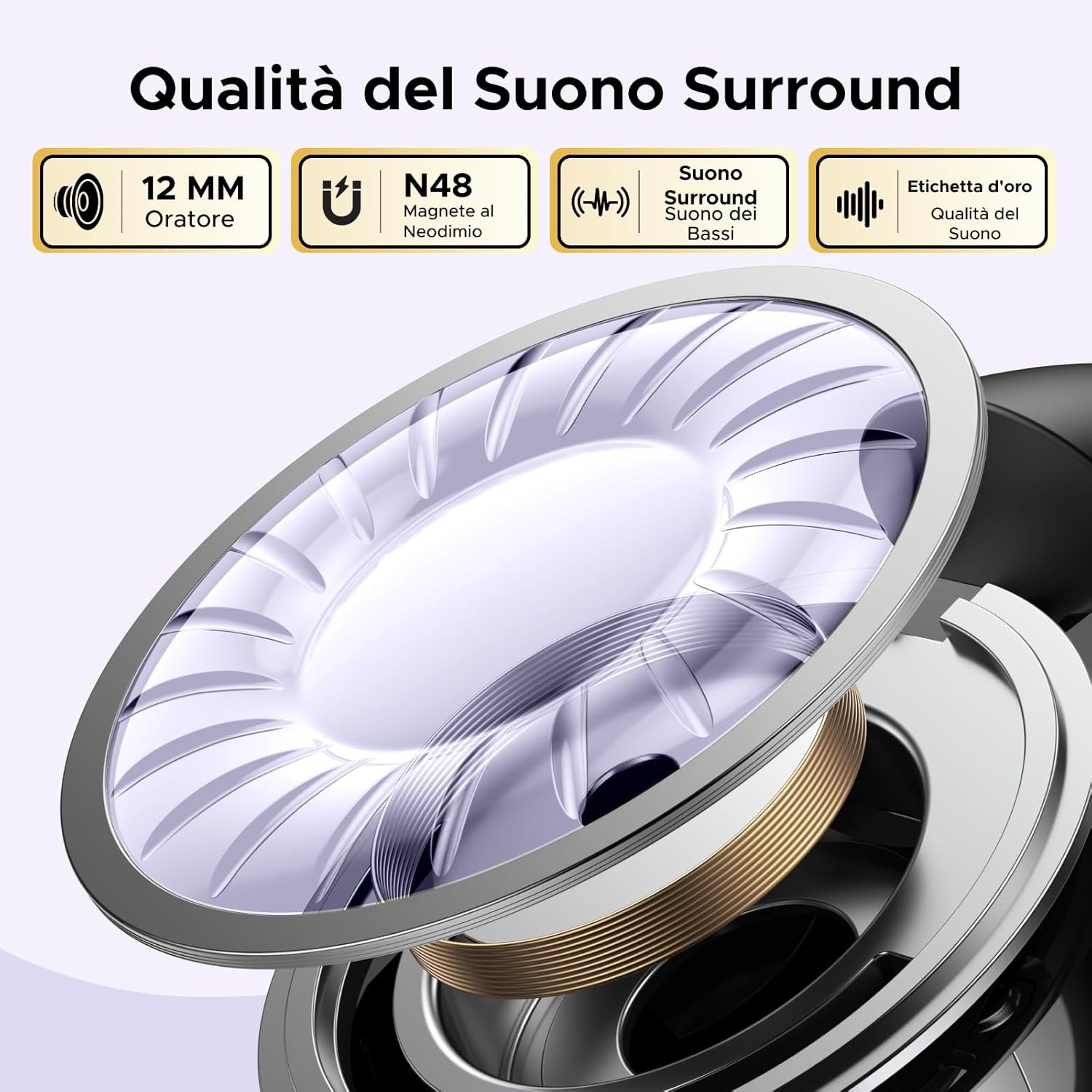 Detalle de UGREEN HiTune S3: Auricolari sport open-ear con ANC ENC, 30 h e ricarica USB-C