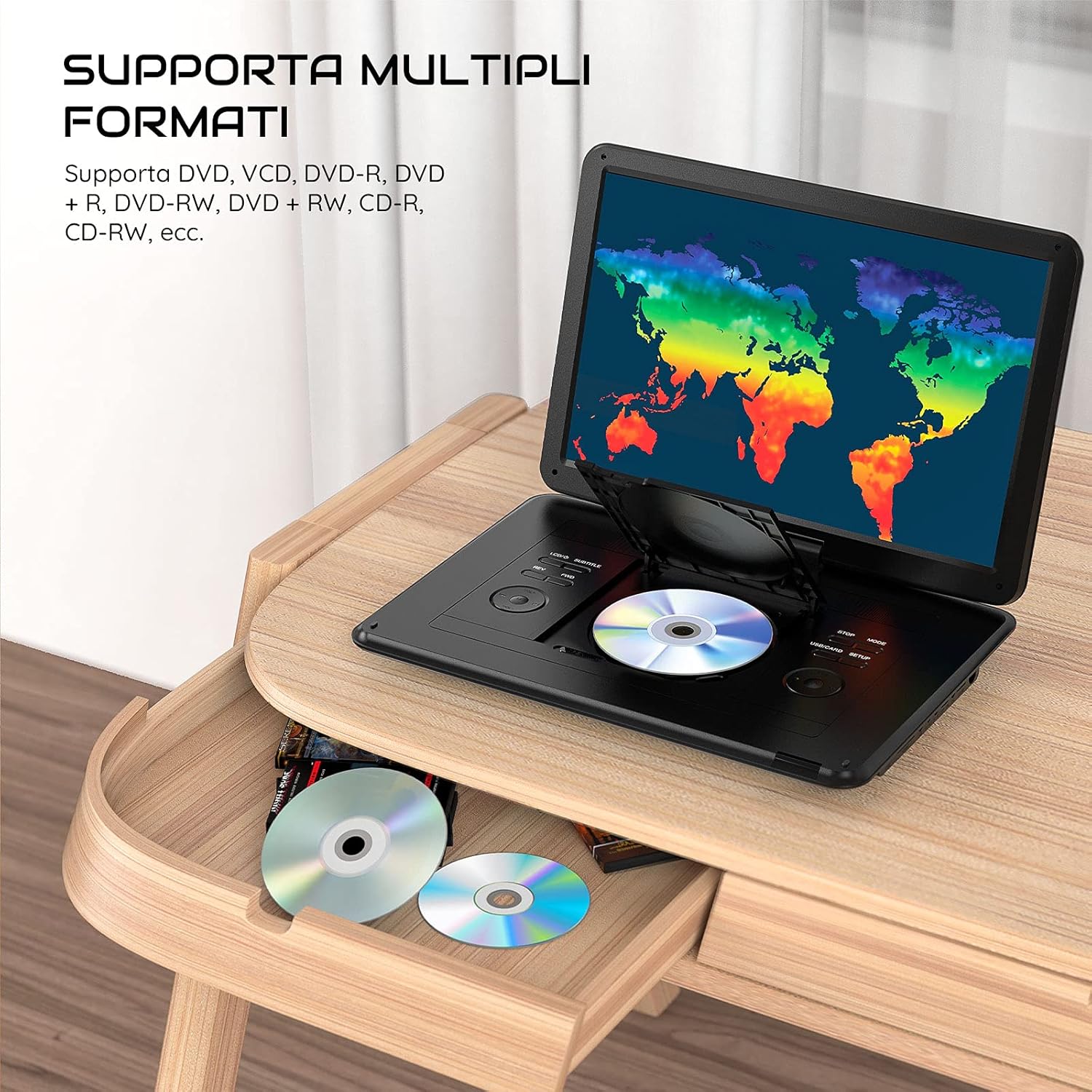 Thumbnail 5 de Lettore DVD Portatile 16" HD con batteria 📀