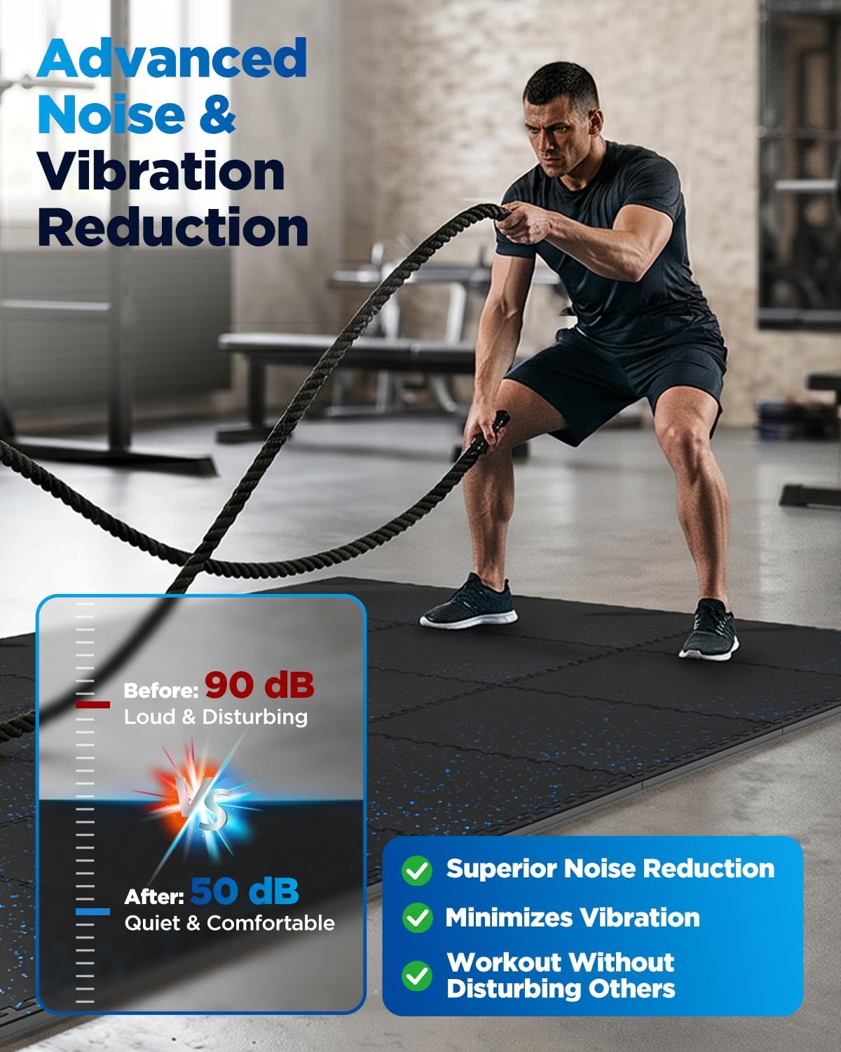 Detalle de Vivaluz Gym Flooring 0.6-Inch Thick