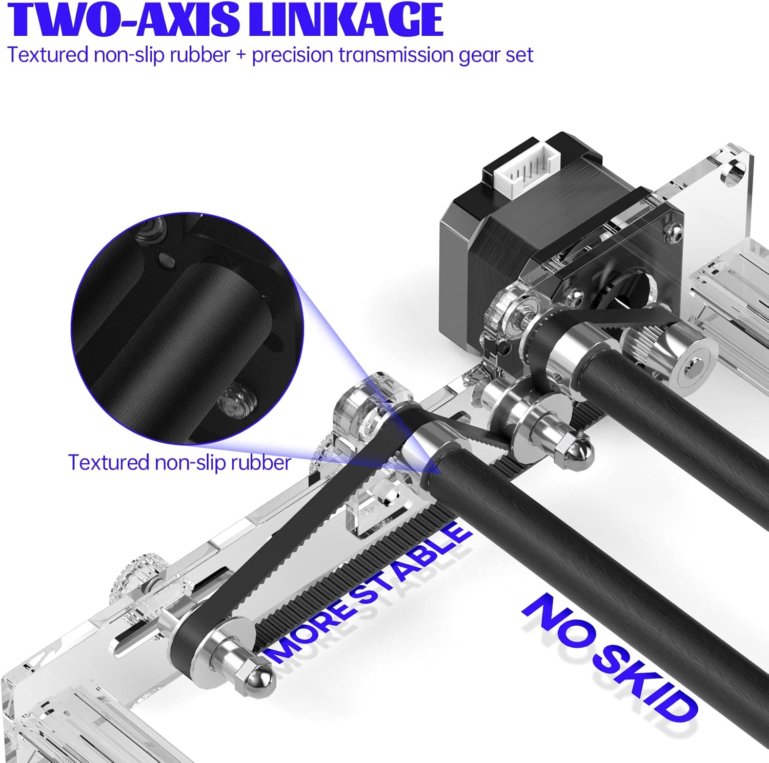 Detalle 2 de SCULPFUN Rouleau Rotatif Laser d’axe Y pour S9, S10 et S30 — gravure cylindrique jusqu’à 360°