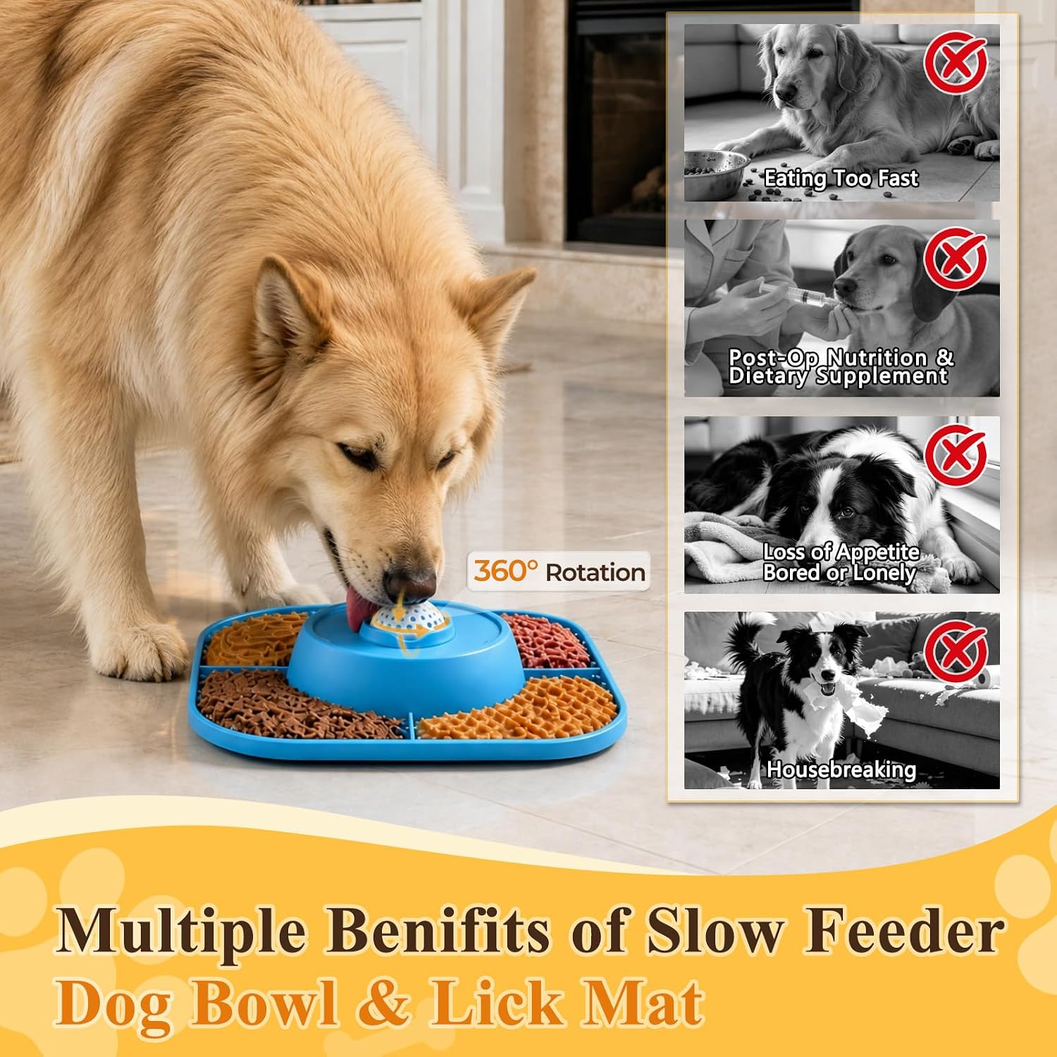 Detalle 2 de Huttoi Slow Feeder Dog Bowl Large