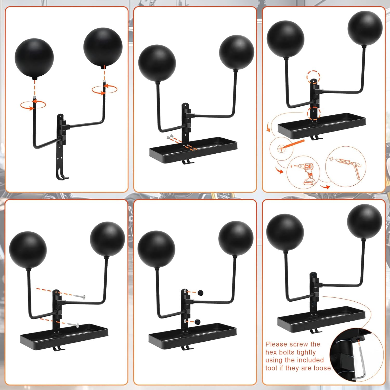 Thumbnail 5 de Soporte de Pared para Cascos 180° 2 bolas