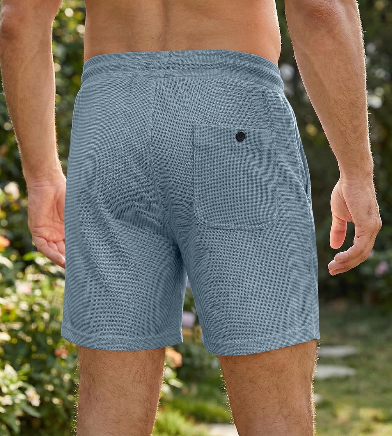 Detalle de JMIERR Men's Casual 5" / 7" Waffle Shorts with Elastic Waist and Pockets