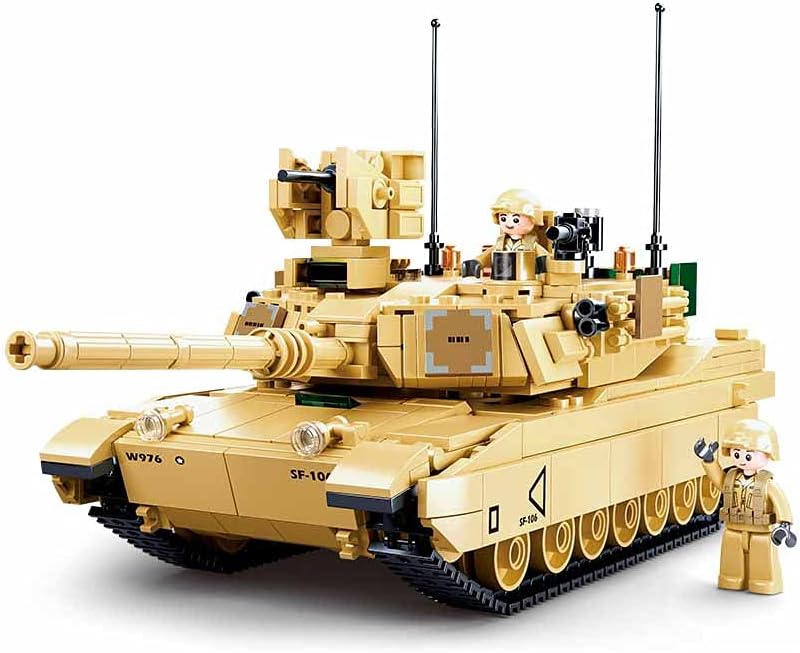 Detalle 2 de Sluban Model Bricks M1A2 SEP V2 Abrams – Tank da battaglia 781 pezzi, M38-B0892, multicolore