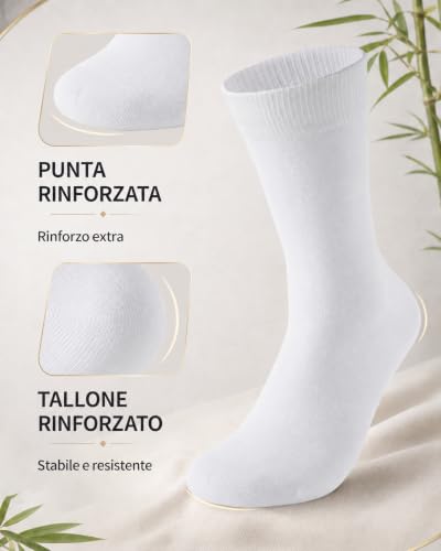 Detalle 1 de SukModen calzini unisex in viscosa di bambù, medio spessore e cucitura piatta