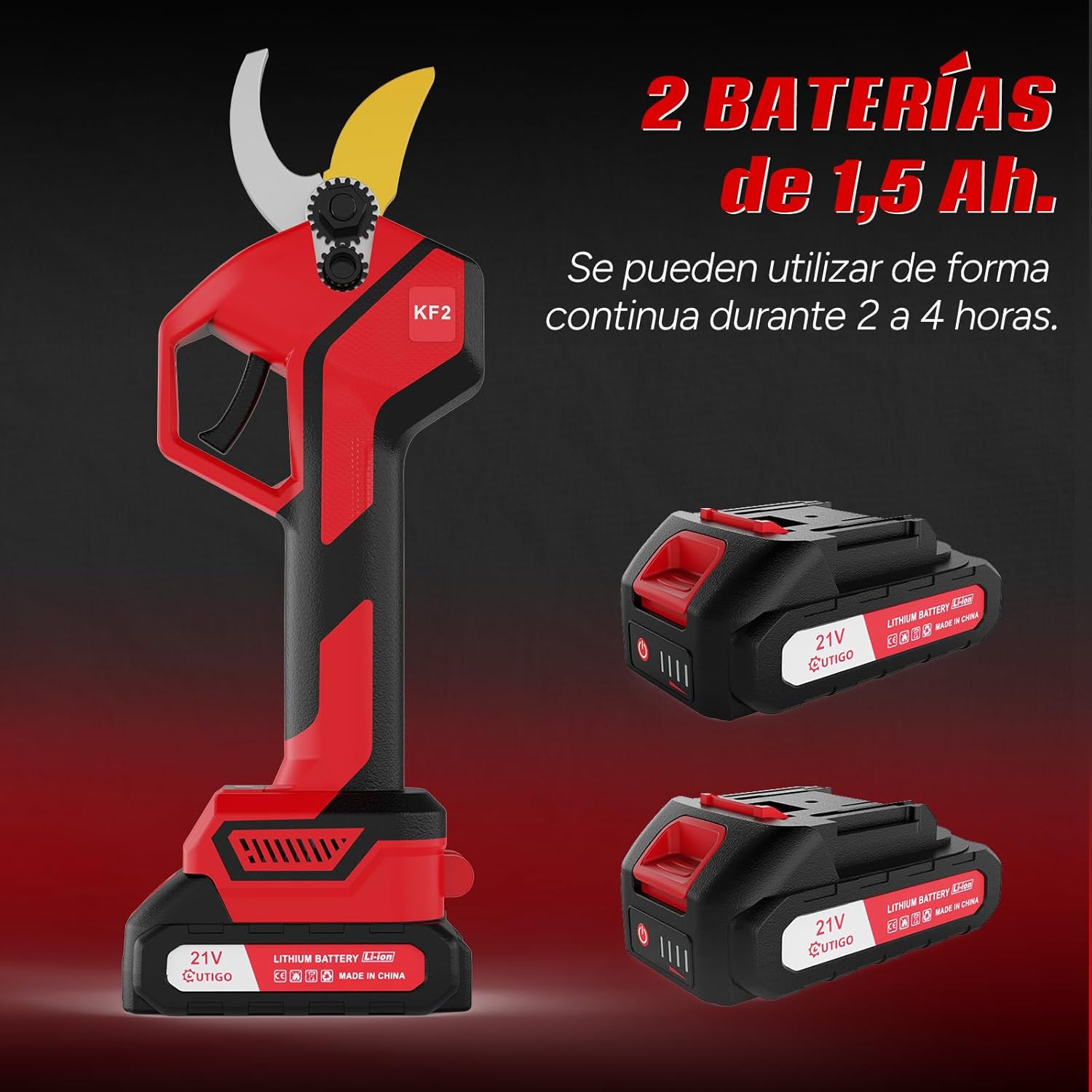 Thumbnail 1 de OUTIGO Tijeras de Podar Eléctricas 21V 25mm