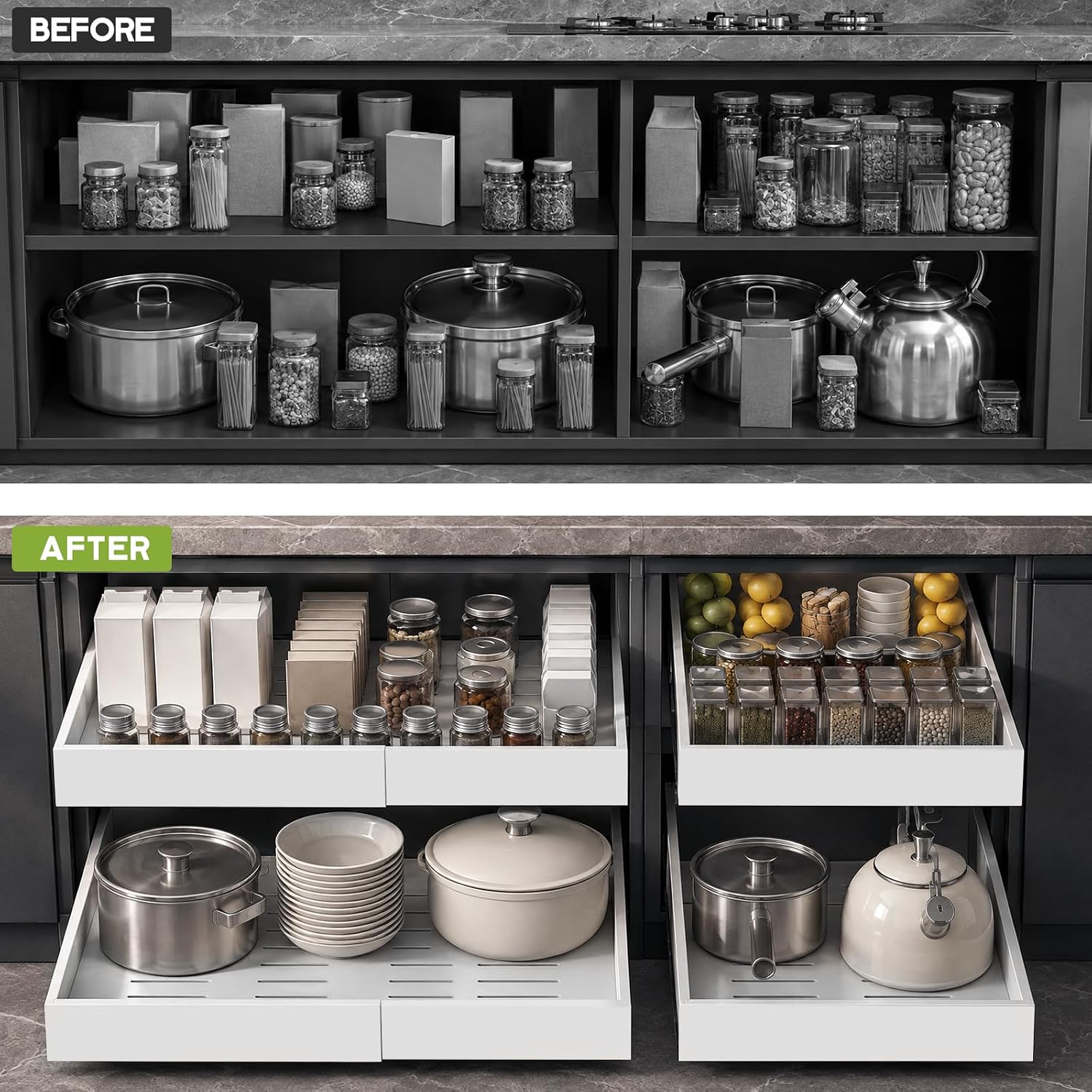 Thumbnail 3 de Seinloes Expandable Pull Out Cabinet Organizer