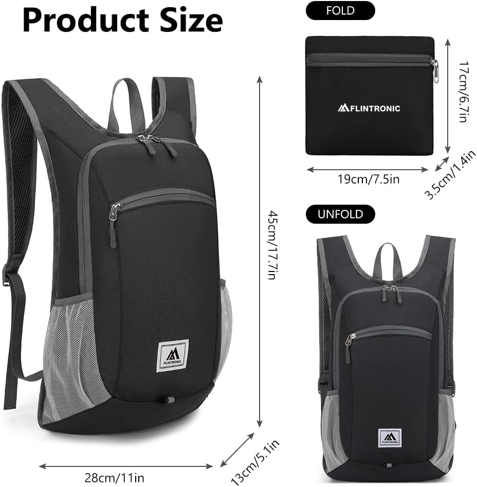 Thumbnail 4 de flintronic Foldable Backpack 16L packable rucksack