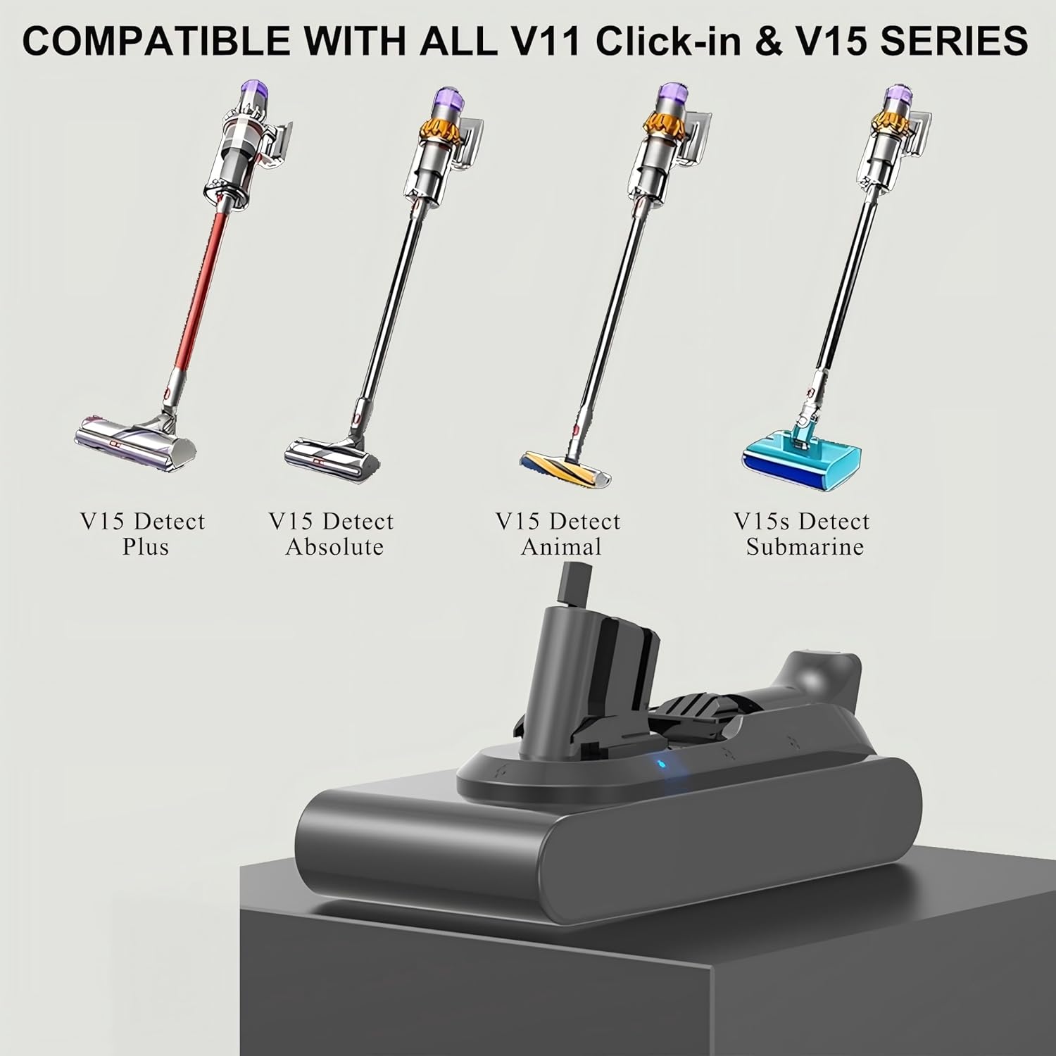 Thumbnail 5 de BOTKK V11 10,000mAh Click-In Replacement Battery for Dyson V11 and V15