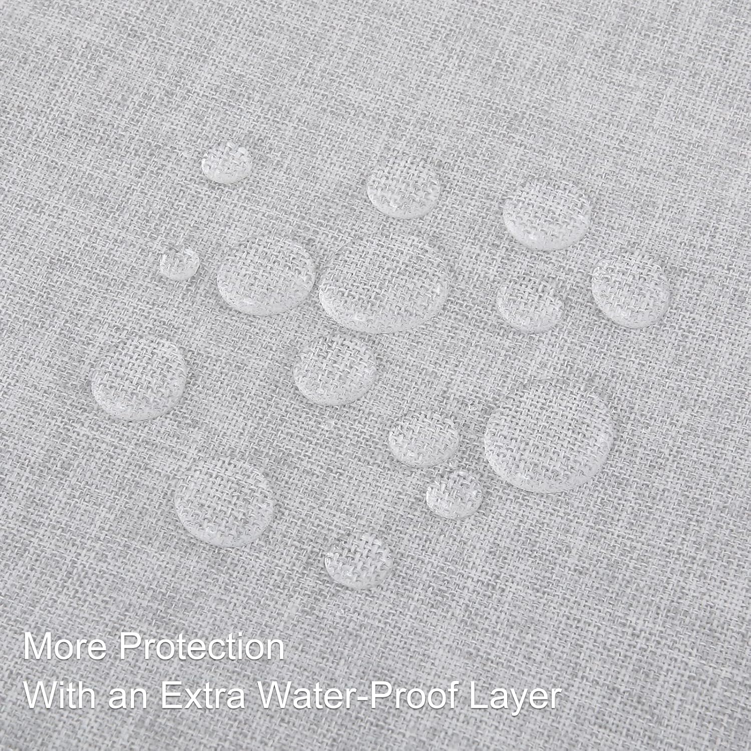 Thumbnail 3 de Homaxy Tischdecke Leinenoptik 140 × 180 cm – wasserabweisend, abwaschbar, hellgrau