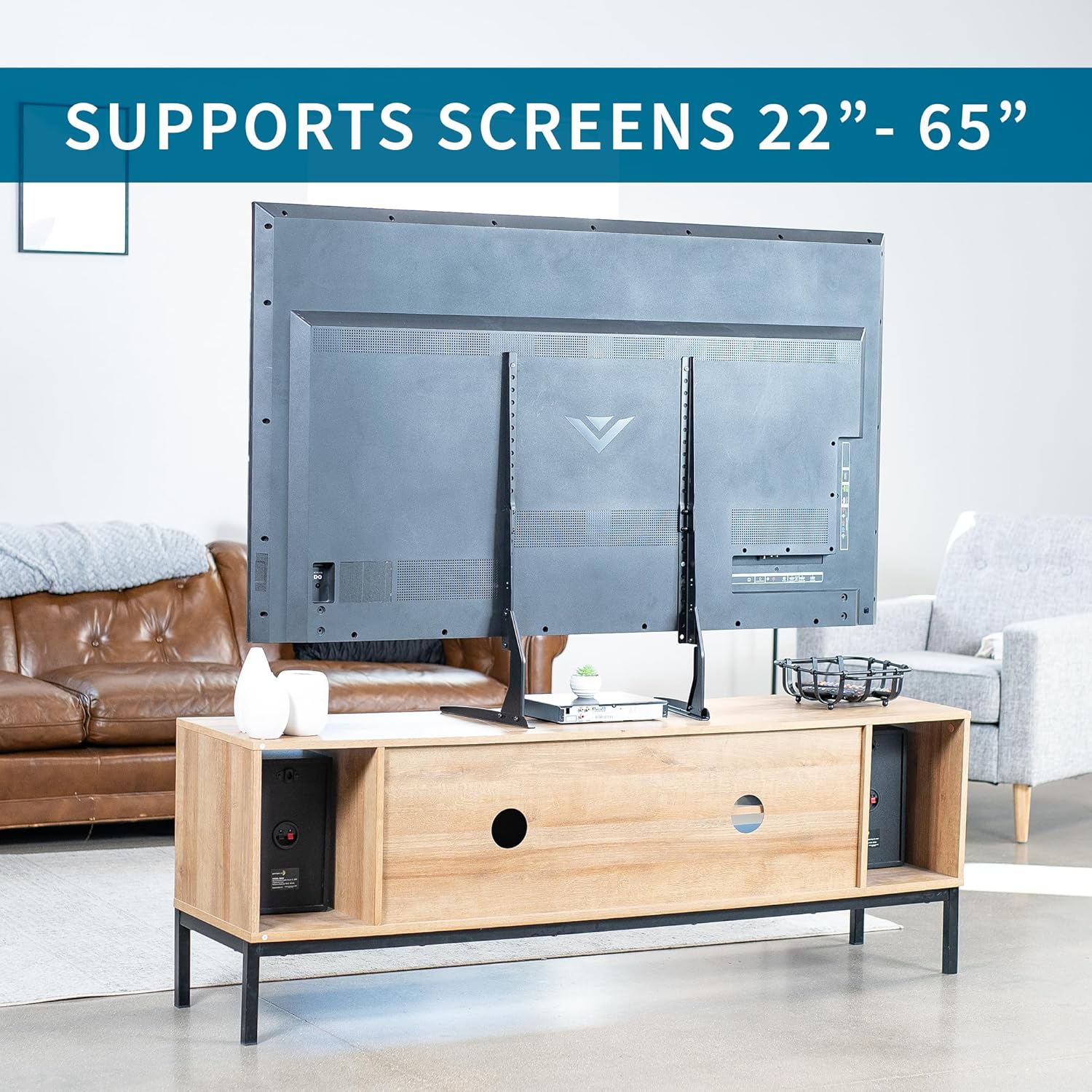 Thumbnail 3 de VIVO STAND-TV00Y: Universal Tabletop TV Stand for 22"–65" LCD/LED/Curved Screens