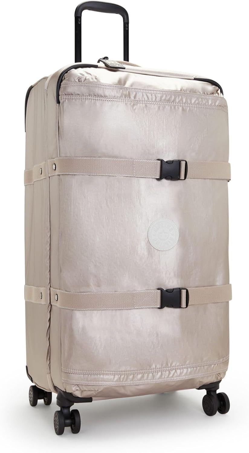 Detalle de Kipling SPONTANEOUS L Großes Rollgepäck, hochkant, Metallic Glow Silber