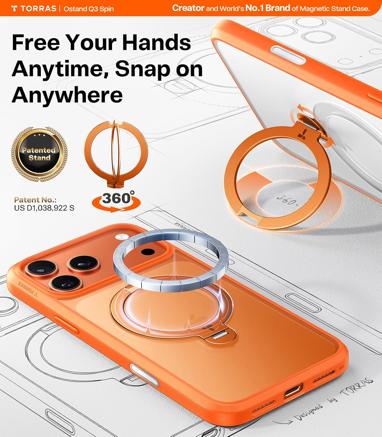 Thumbnail 1 de TORRAS Ostand Q3 Spin Magnetic Stand 360°