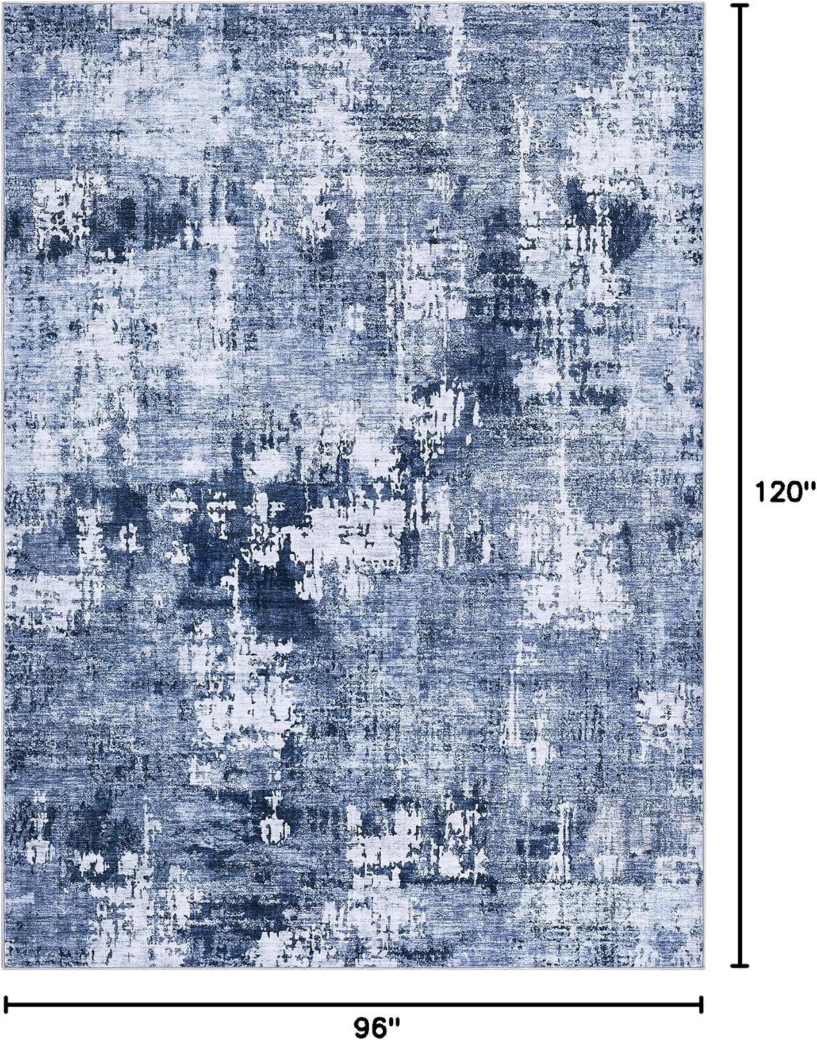 Detalle 2 de DMOYEST 8x10 Washable Navy Blue Area Rug ๐ก