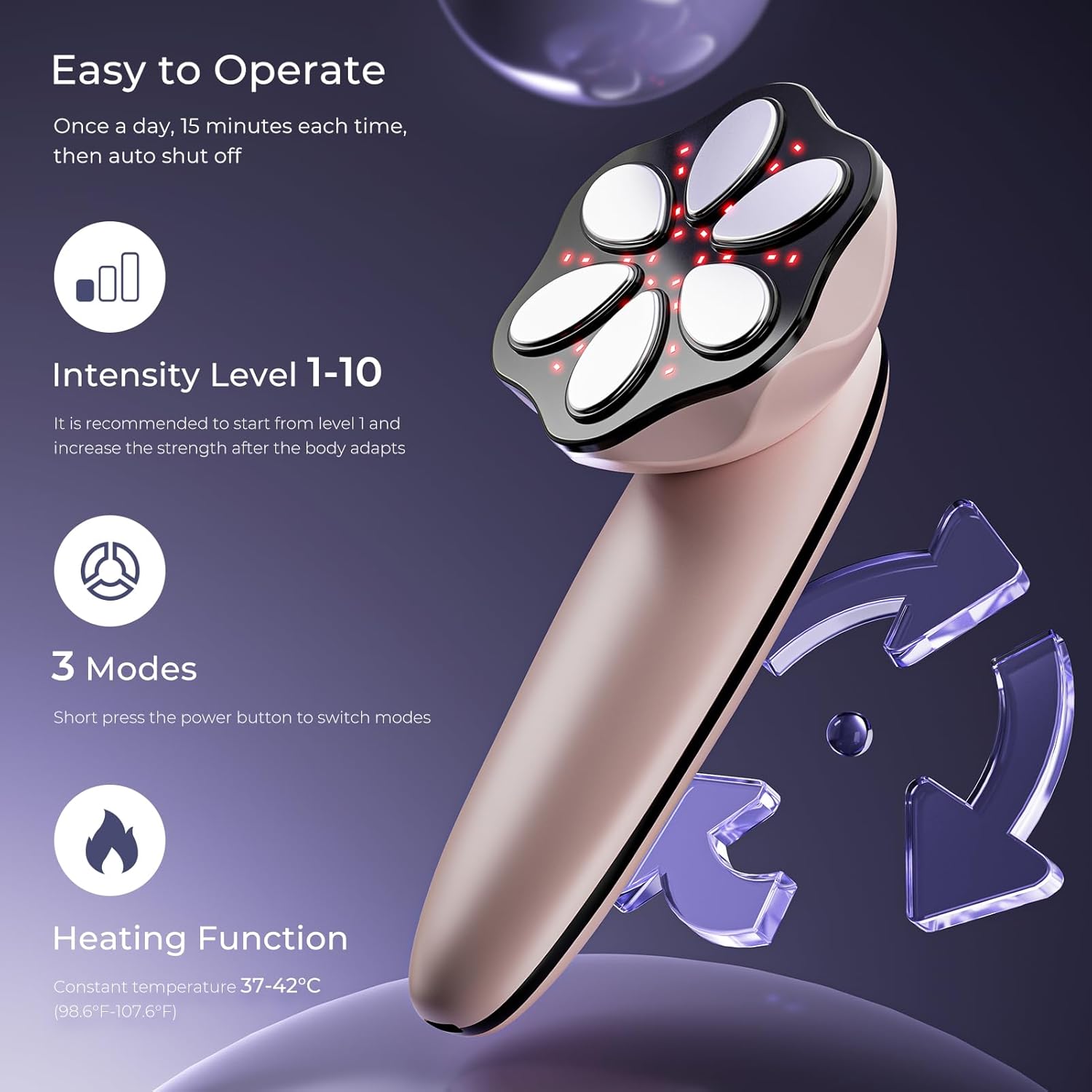 Thumbnail 5 de Oranmagic Cellulite Massager Tool: upgraded 6-electrode warm body sculpting device