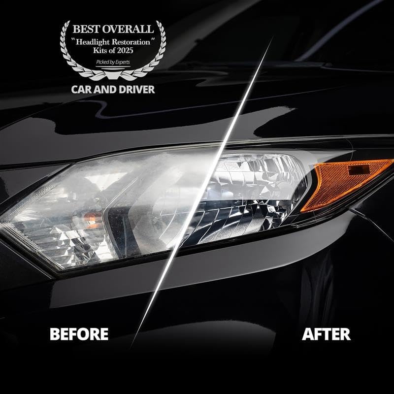 Detalle de CERAKOTE Ceramic Headlight Restoration Kit, No Power Tools, 10 Wipe Kit