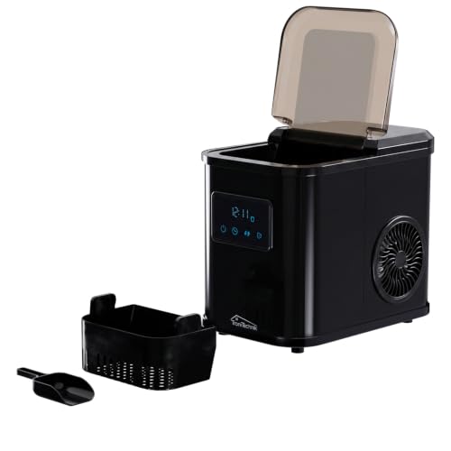 Detalle de Tronitechnik® EM 03 Eiswürfelmaschine – 12 kg/24 h, 1,8 l, schwarz