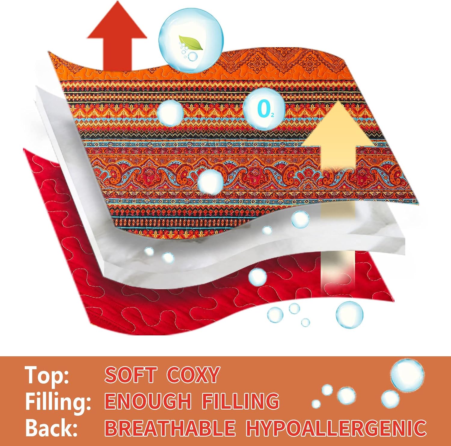 Thumbnail 6 de BEDIFANY Cotton Quilt Set Twin Size