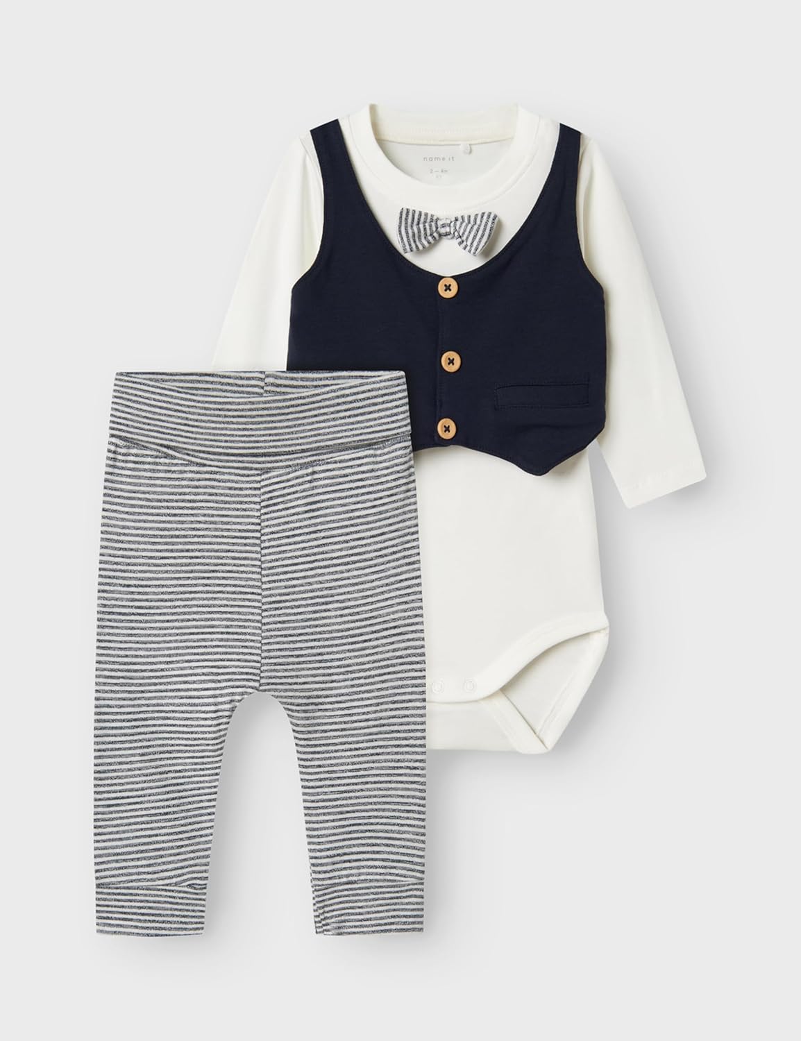 Detalle de NAME IT Baby – Jungen Nbmadam Ls Body Set Noos Nachtwäsche Set (2er Pack)