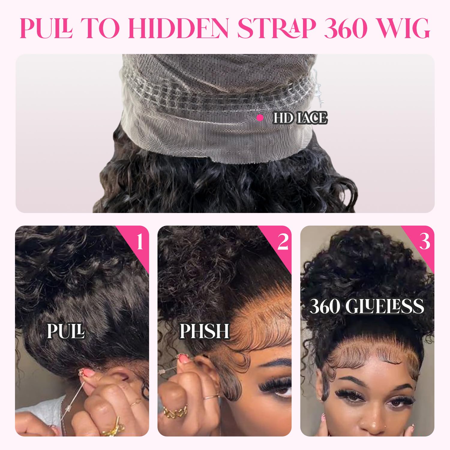 Thumbnail 4 de ADESORAES 360 Lace Wig 24 Inch 180% Density