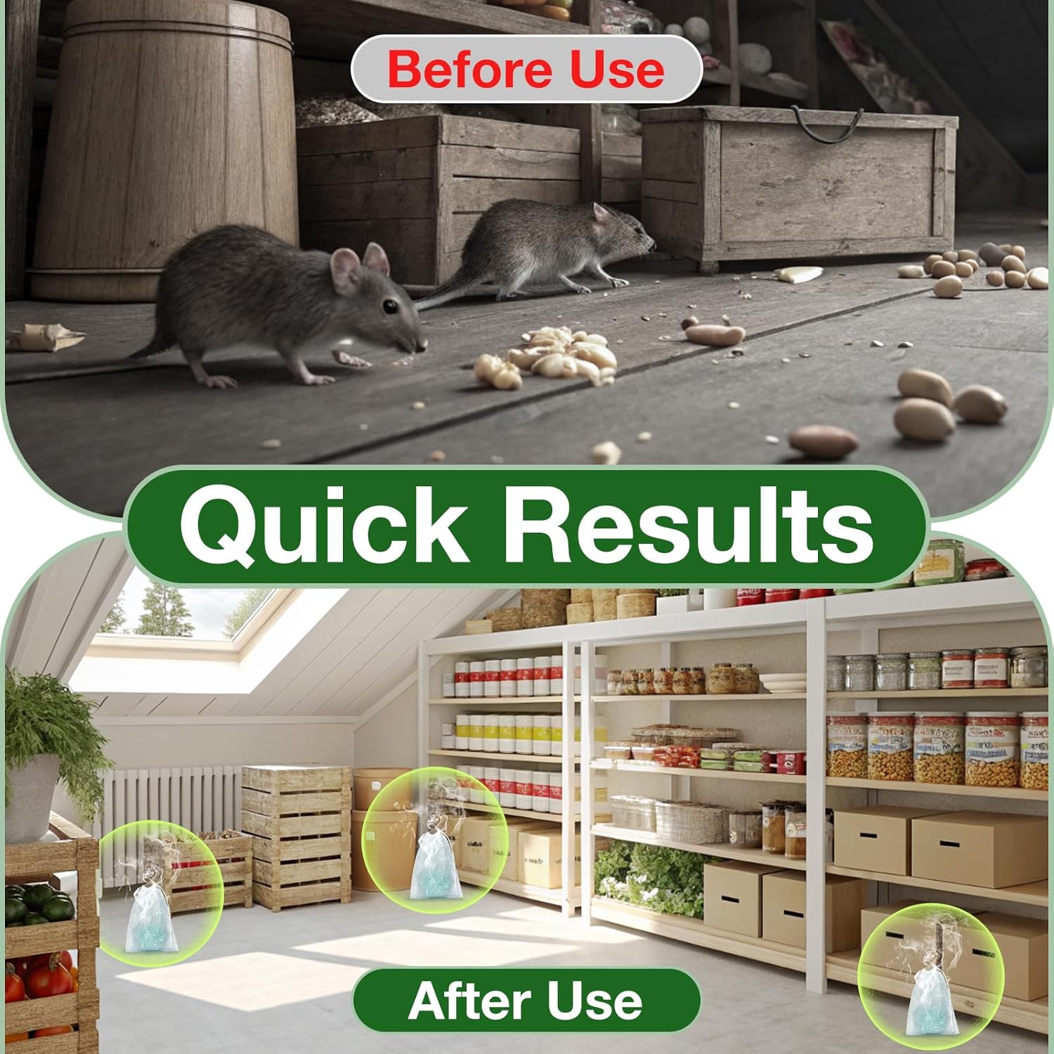 Detalle 1 de tenerolike QSQ Peppermint Rodent Repellent Balls, 36-Pack, Indoor/Outdoor