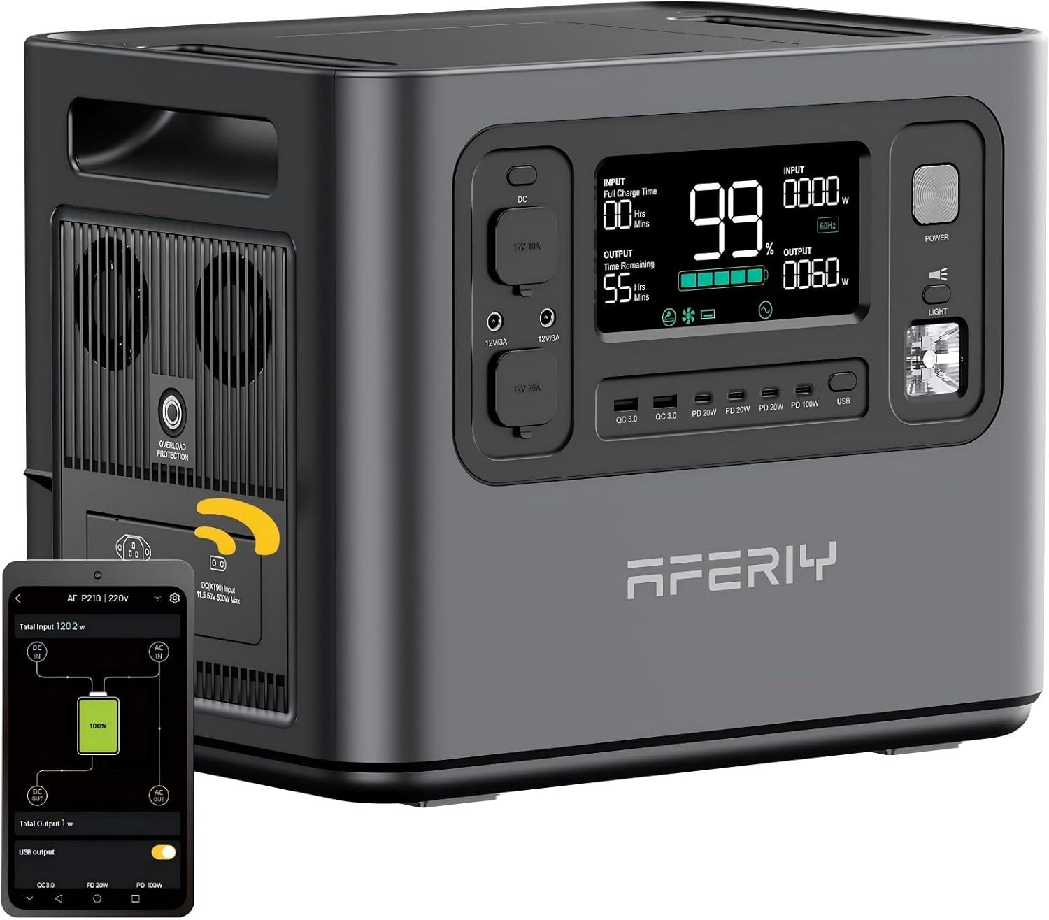 AFERIY Portable Powerstation 2400W 2048Wh