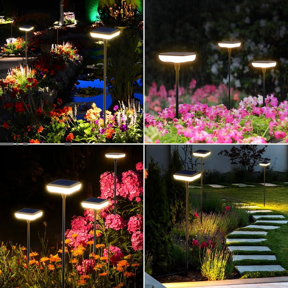 Thumbnail 6 de Ainostone 4 lampade solari da giardino con LED bianchi caldi, 34 lumen, IP65 (1000mAh)