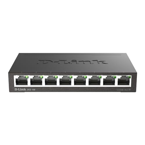 D-Link DGS-108 Conmutador Gigabit 8 puertos