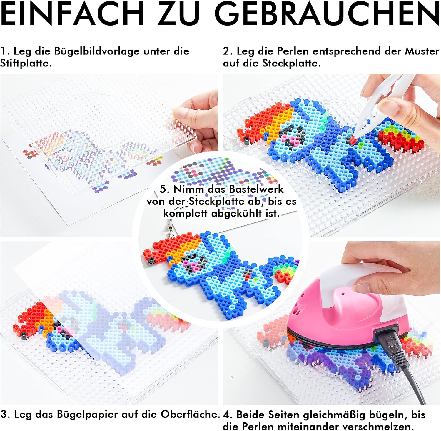 Detalle 2 de Inscraft Bügelperlen Set 25.000 Stück 🎨