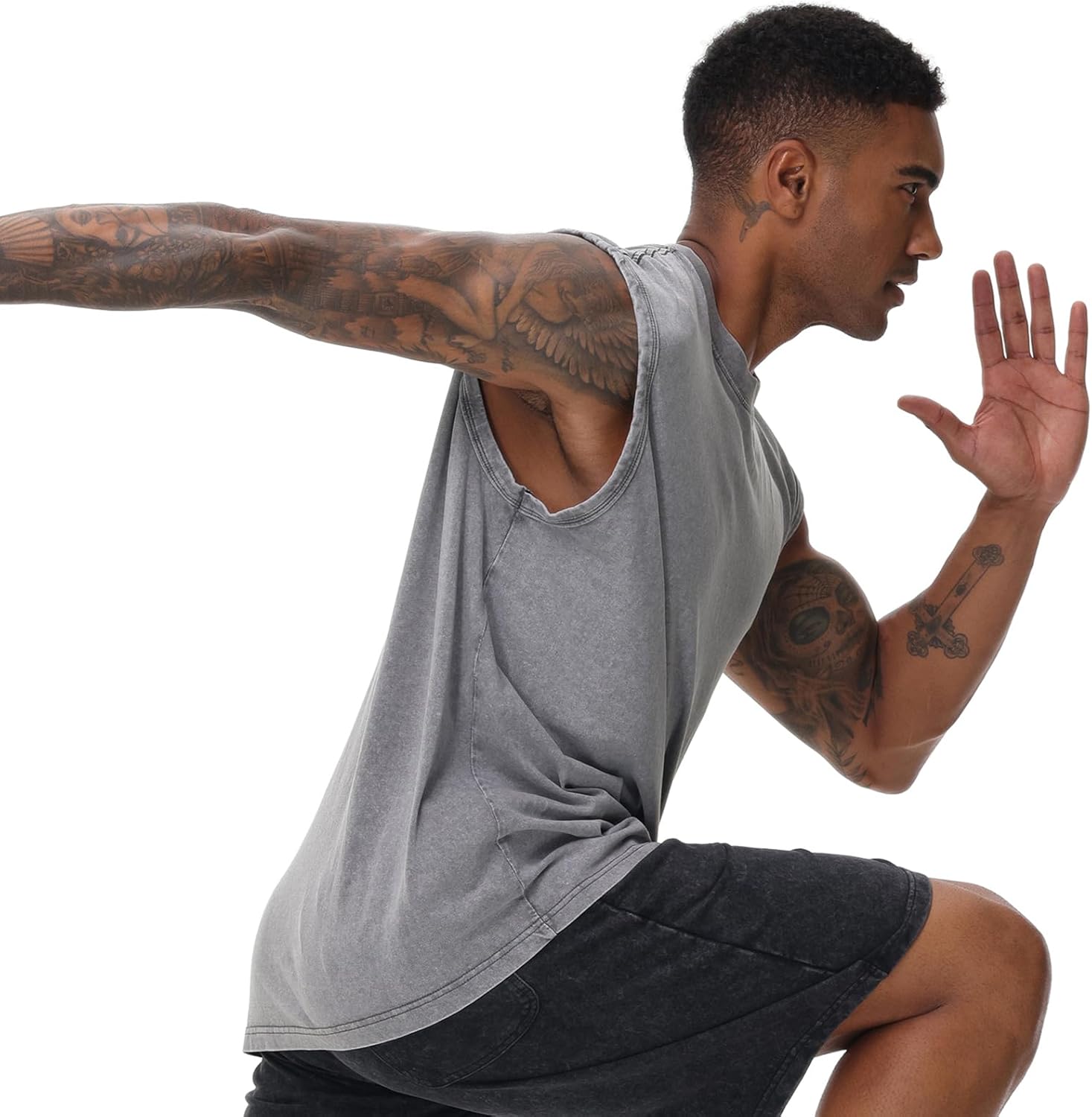 Thumbnail 5 de Herren Sommer Tank-Top Fitness Baumwolle
