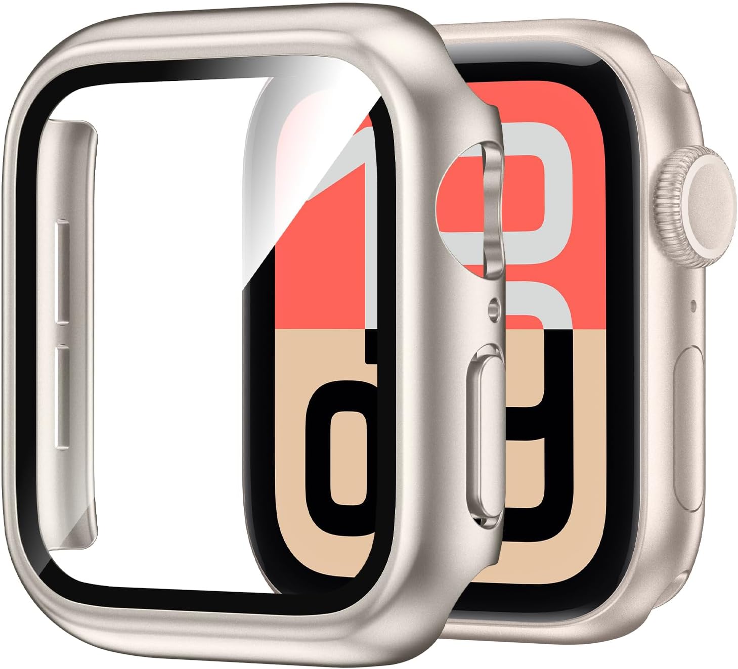 Detalle de Kamita Waterproof Case for Apple Watch 40mm SE/6/5/4 with Built-in Tempered Glass – Starlight