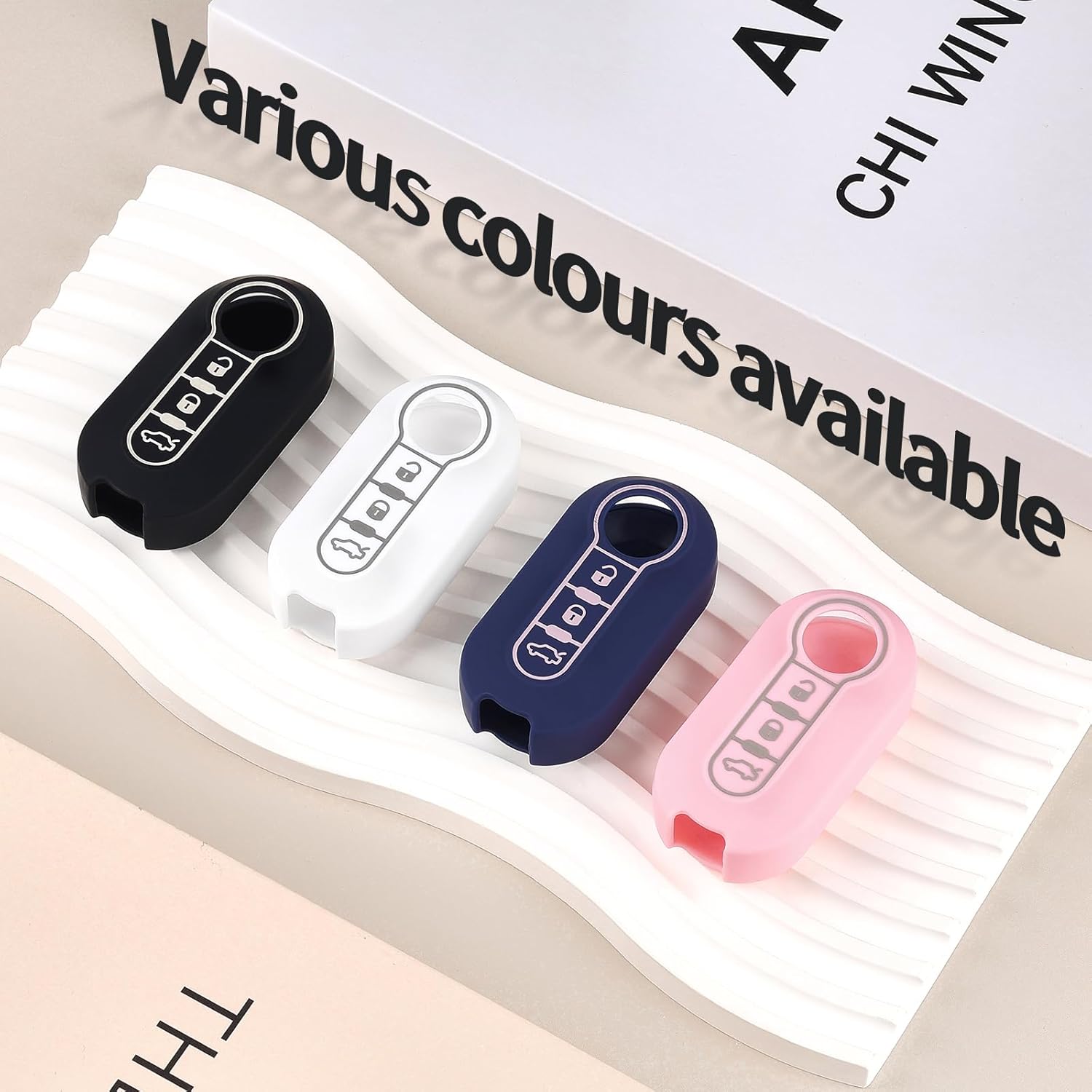 Thumbnail 6 de OFF WE GO Car Key Cover Case (TPU protective shell) – Pink for select Fiat, Lancia and more key fobs