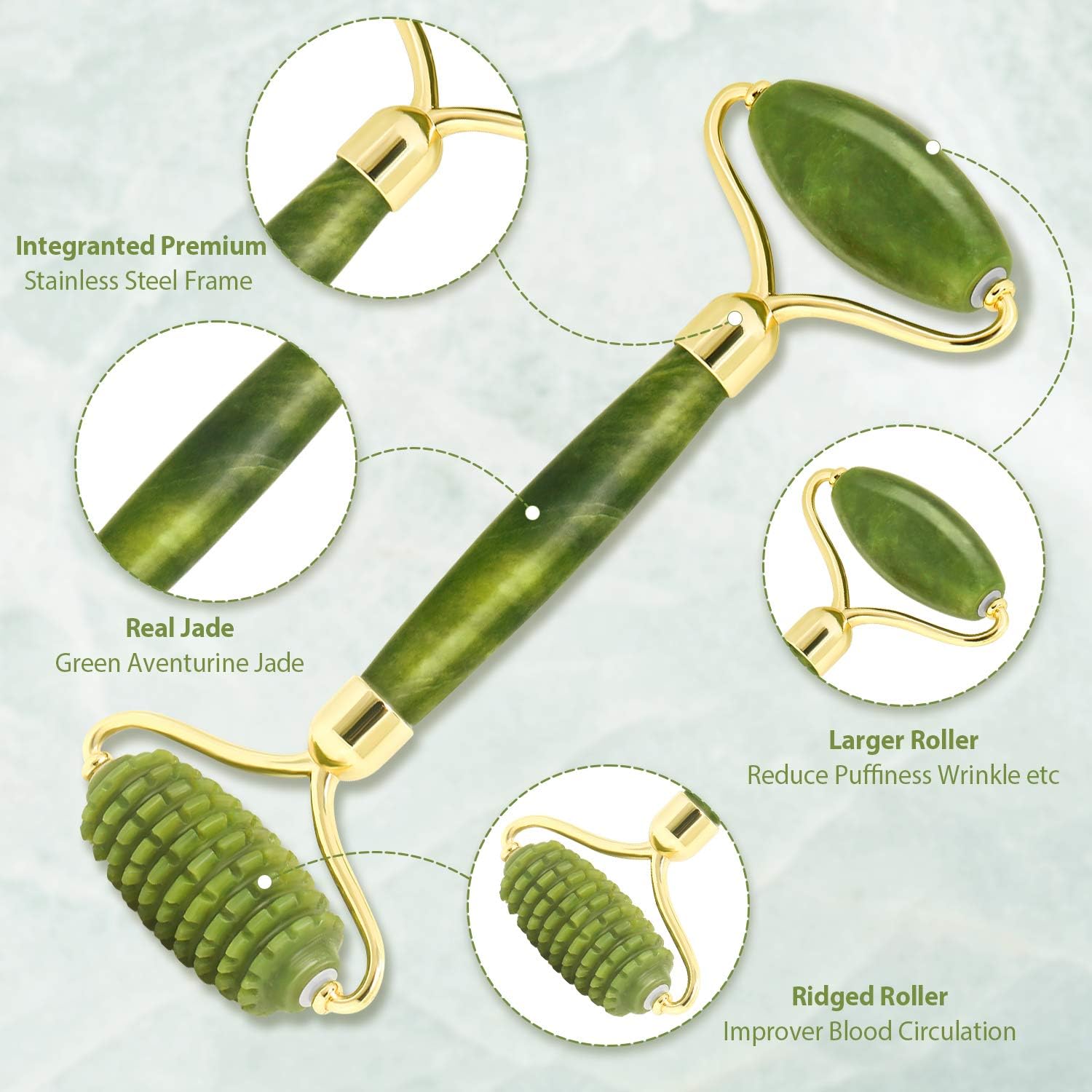 Thumbnail 4 de Bubuxy Jade Roller Massage Set Hautverjüngung