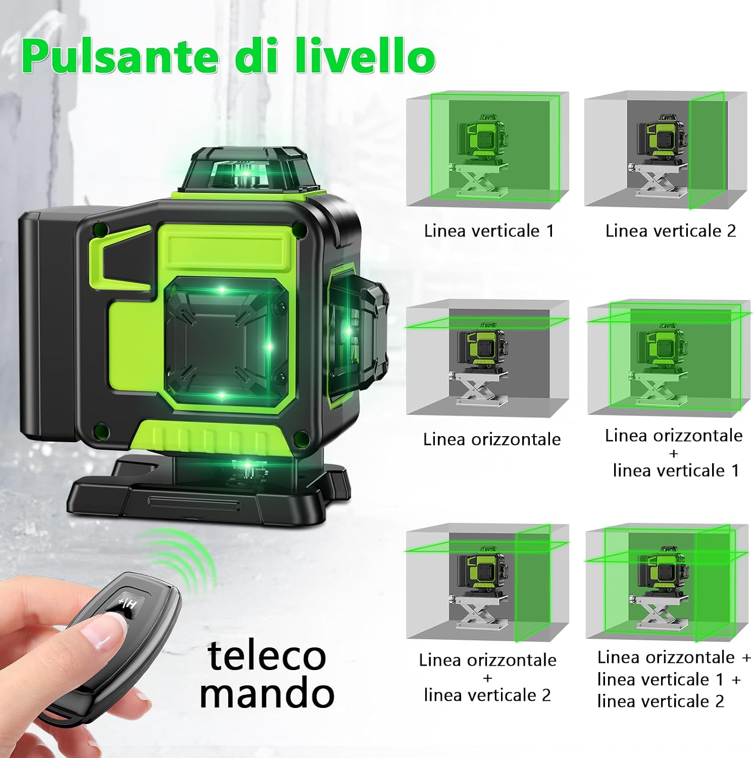Thumbnail 2 de Livella Laser Autolivellante 16 Linee 4x360° verde