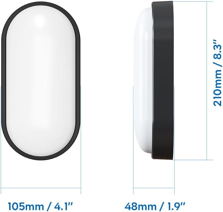 Detalle de ANWIO Lampada da Parete Nero – Applique LED Esterno in 2 Unità, 14W, 1400lm, 4000K, IP54