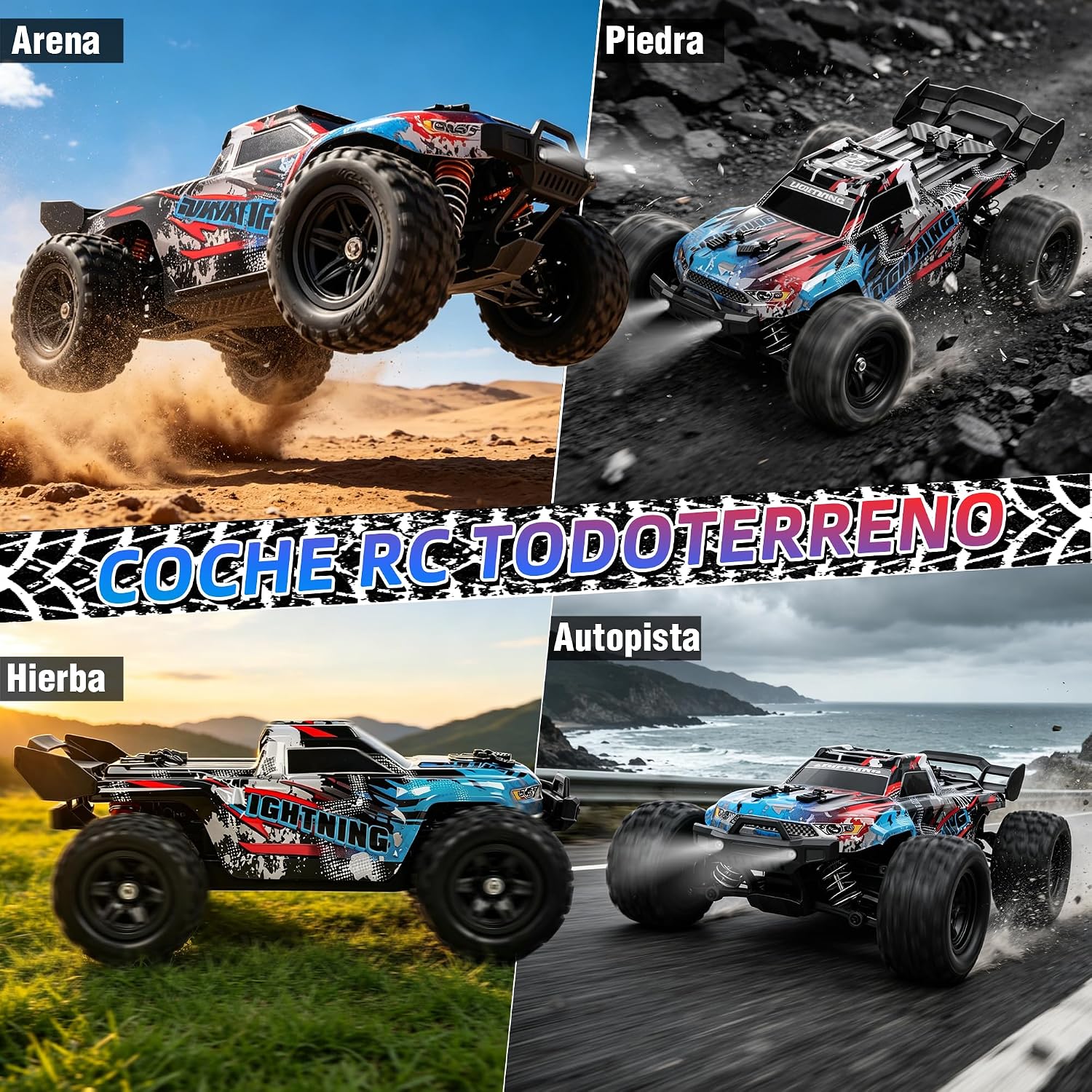 Thumbnail 2 de JOYTREKY Ferngesteuertes Auto 1:18 4WD – Blau, Hochgeschwindigkeit, Offroad