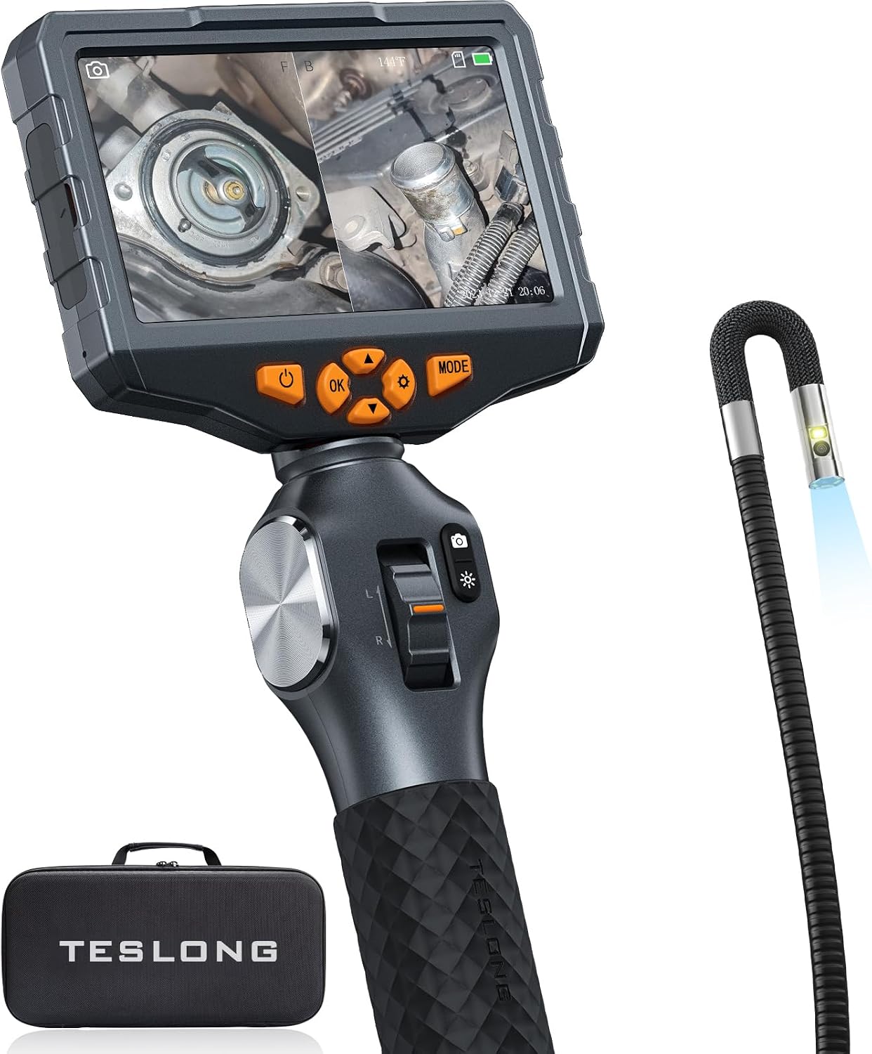 Imagen de Dual Lens Articulating Borescope Camera, 5 Inch IPS Endoscope with Two-Way Probes en OfertitasTOP