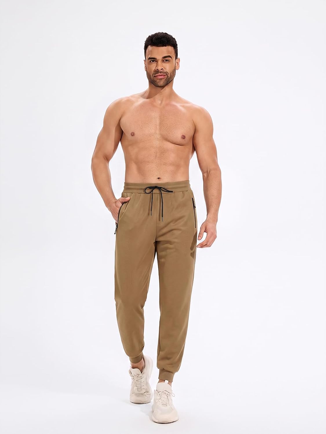 Detalle 2 de Celfaeree Men’s Jogger Sweatpants, 3-Pack, Slim Fit with Zip Pockets
