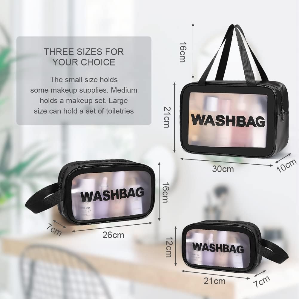 Thumbnail 3 de Aucuu 3PCS Bolsas Neceser Transparente