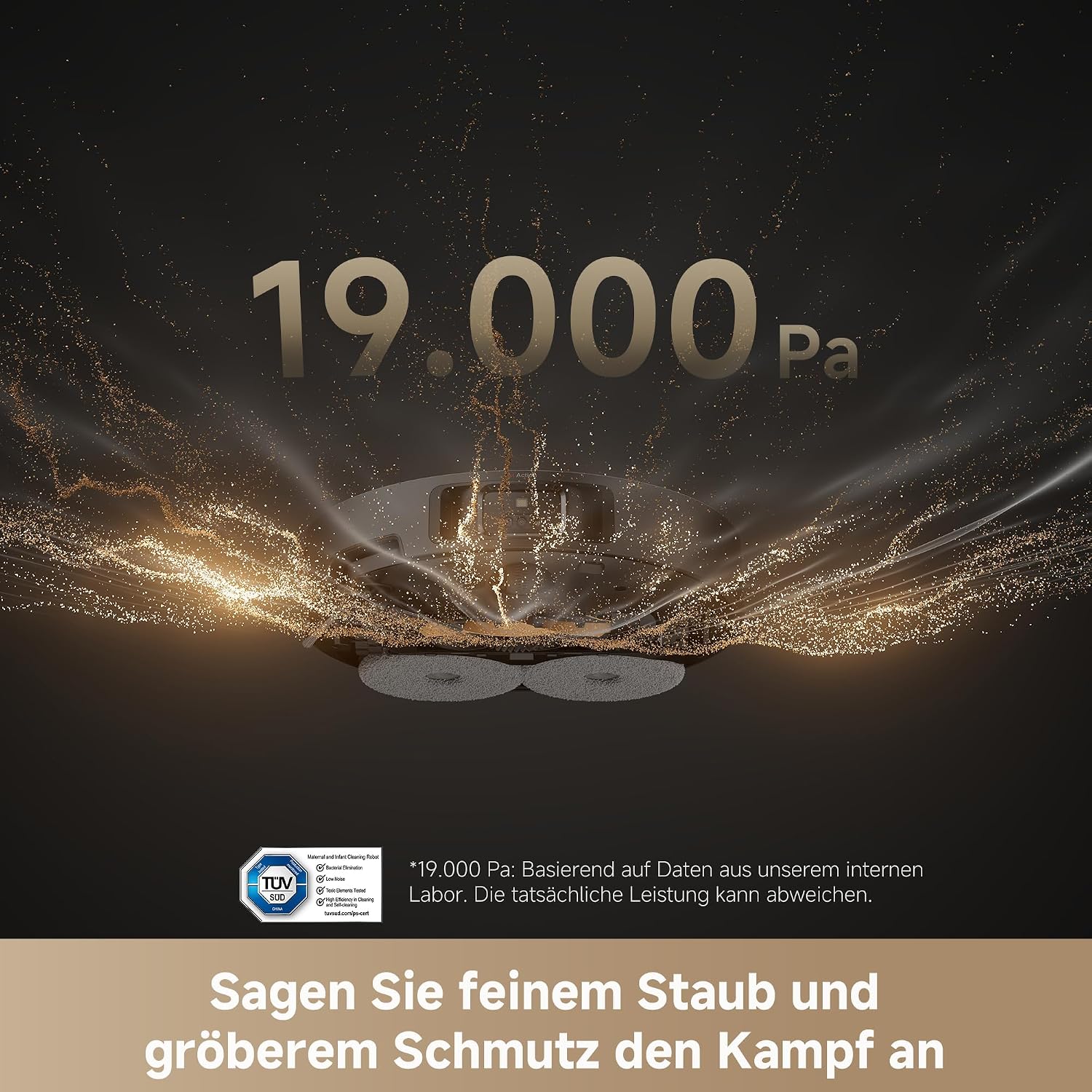 Detalle de dreame L40s Pro Ultra Saugroboter – Selbstreinigender Wischmopp, 19.000 Pa Saugkraft und 100% Detangling DuoBrush