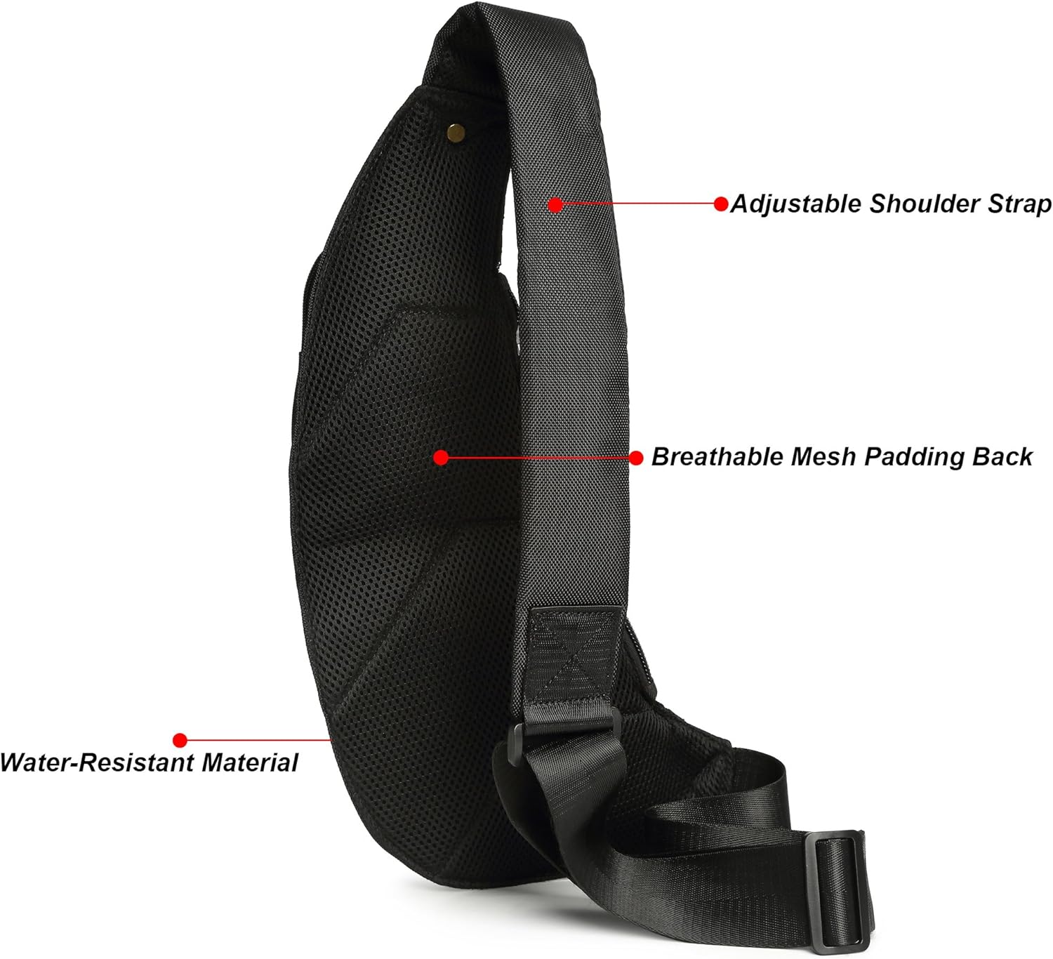 Thumbnail 3 de Nicgid Sling Bag Chest Shoulder Backpack Fanny Pack Crossbody – Versatile Nylon Pack for Everyday Use