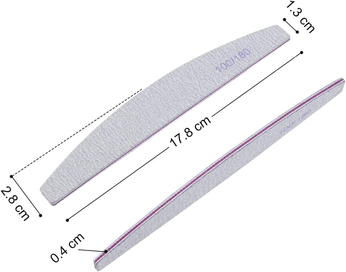 Detalle 2 de Ondaring Professional Nail File Set, 12 Double-Sided 100/180-Grit Files