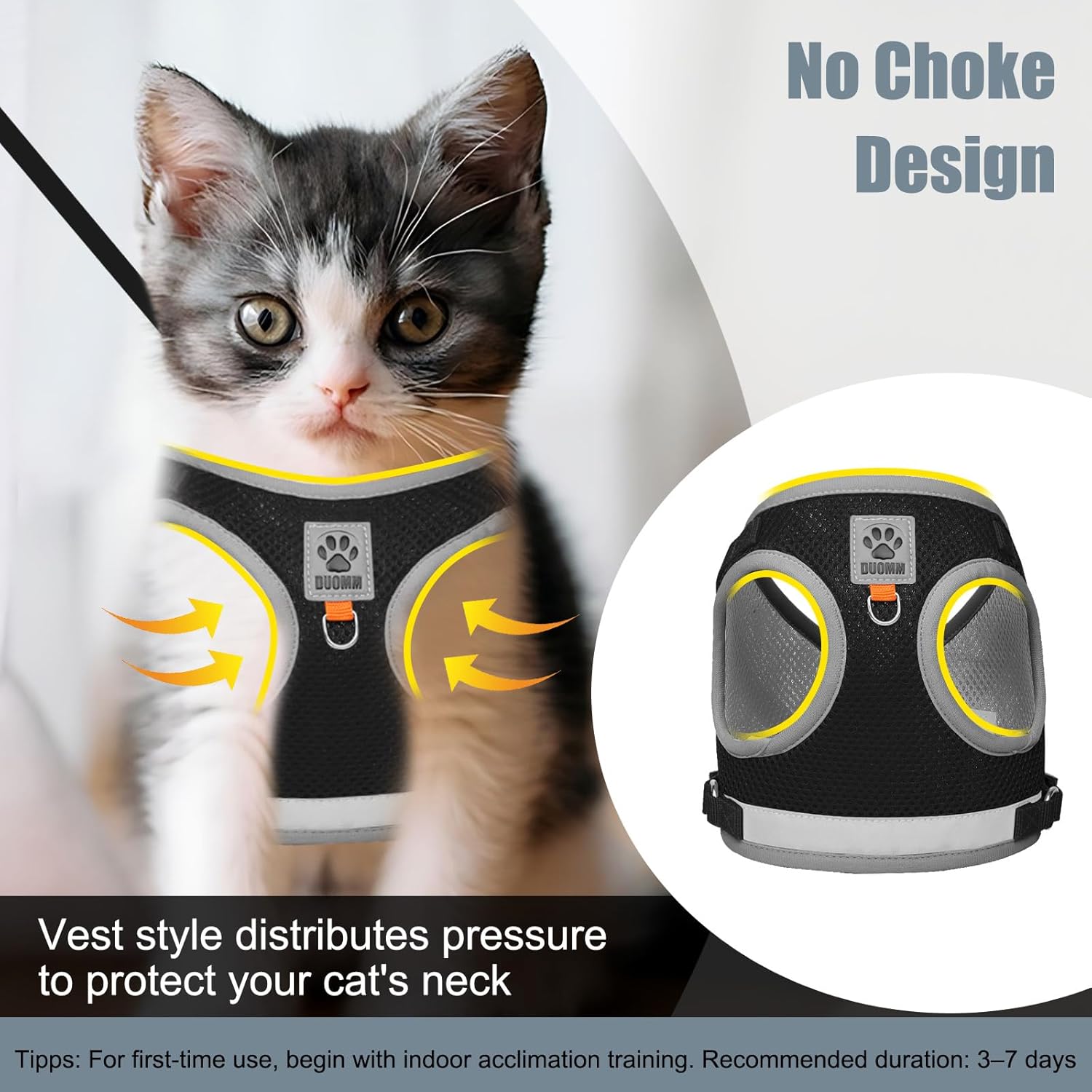 Thumbnail 2 de Pettorina Gatto Allungabile S con Guinzaglio 🐾