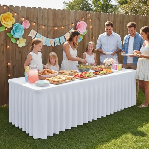 Thumbnail 3 de HolidayIdeas 30x96 Inch Spandex Tablecloths 4 Pack 🎉