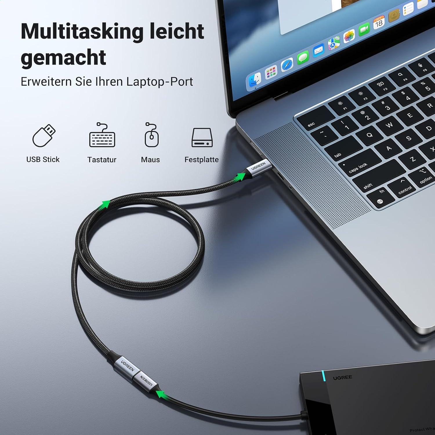 Thumbnail 2 de UGREEN USB C Verlängerung 1m 🔌