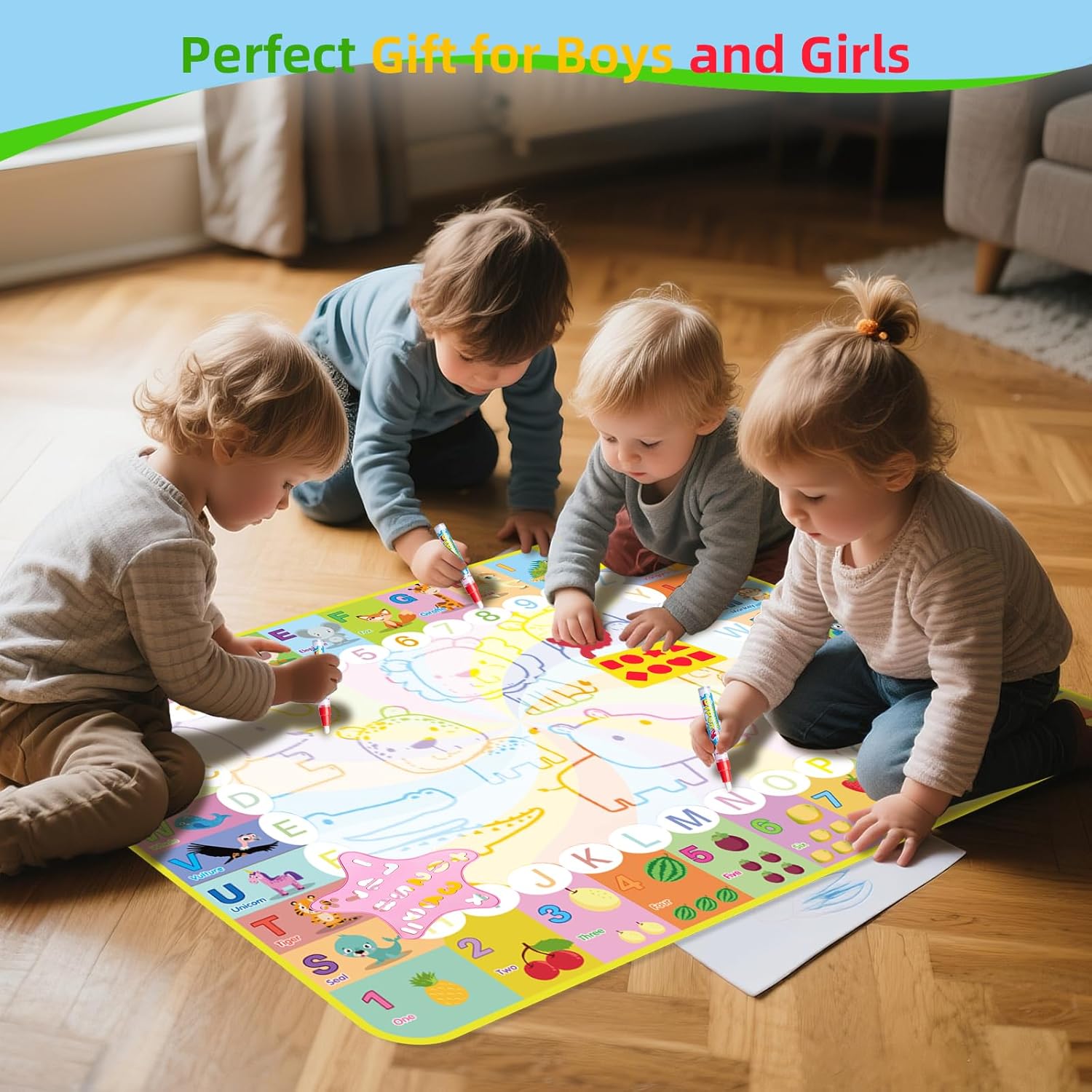 Thumbnail 6 de Water Doodle Mat 120x90cm large aqua drawing mat