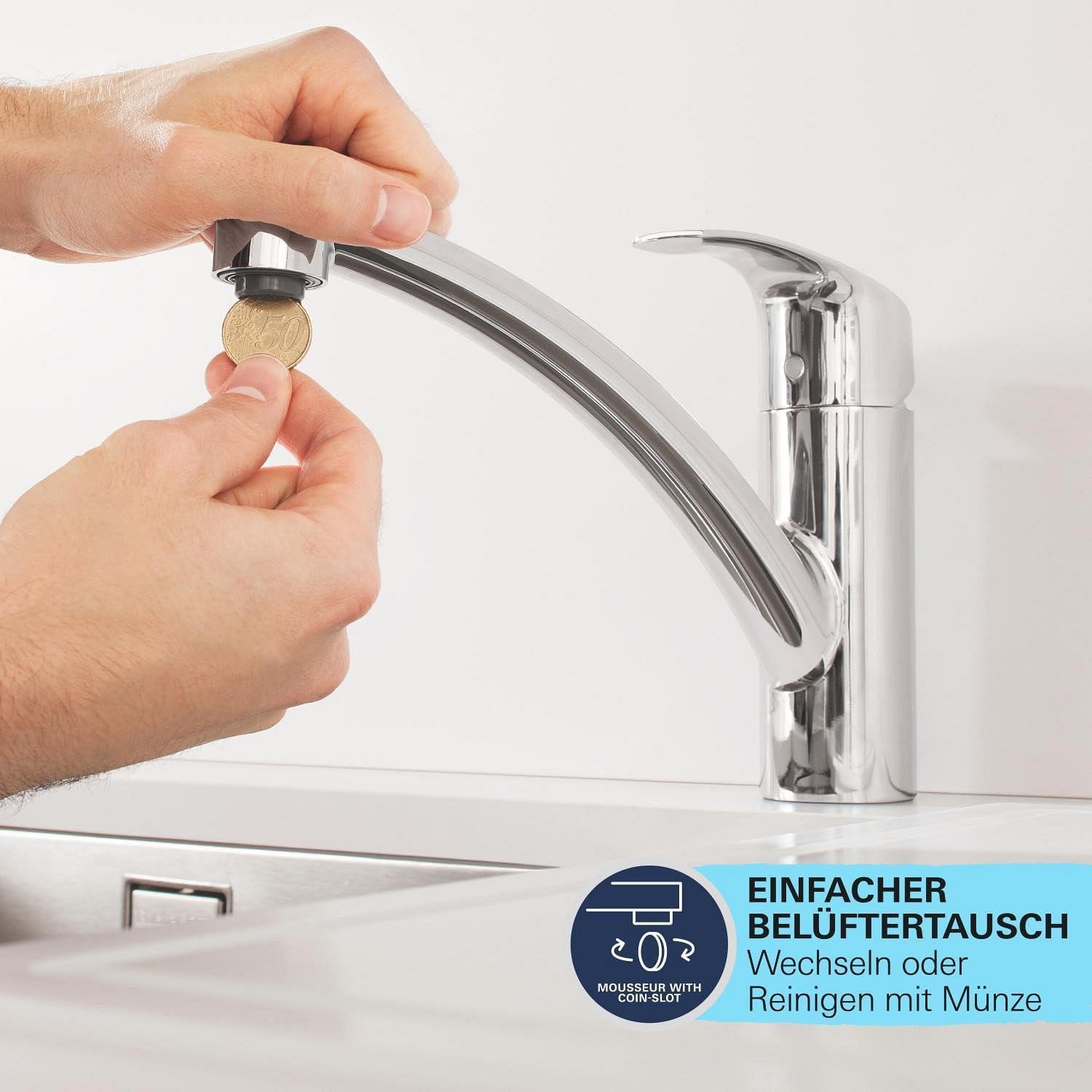 Thumbnail 6 de GROHE Start Eco Küchenarmatur mit flachem Auslauf – langlebig, hygienisch und einfach zu installieren